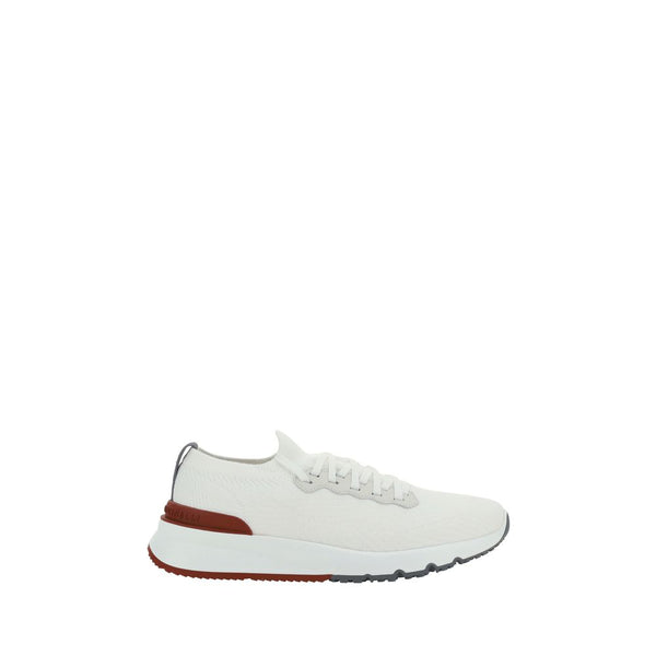 Brunello Cucinelli 100% Cotton sneaker in white