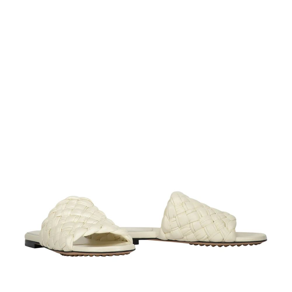 Bottega Veneta 100% Lamb Leather upper; 100% Leather inner; 100% Leather insole; 100% Rubber sole mule in white — view 2