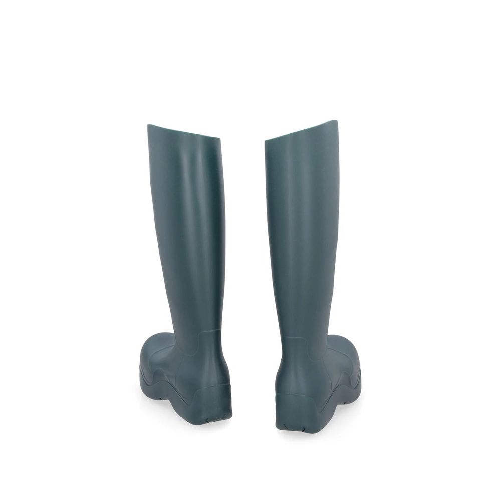 Bottega Veneta 100% Rubber boot in gray — view 3