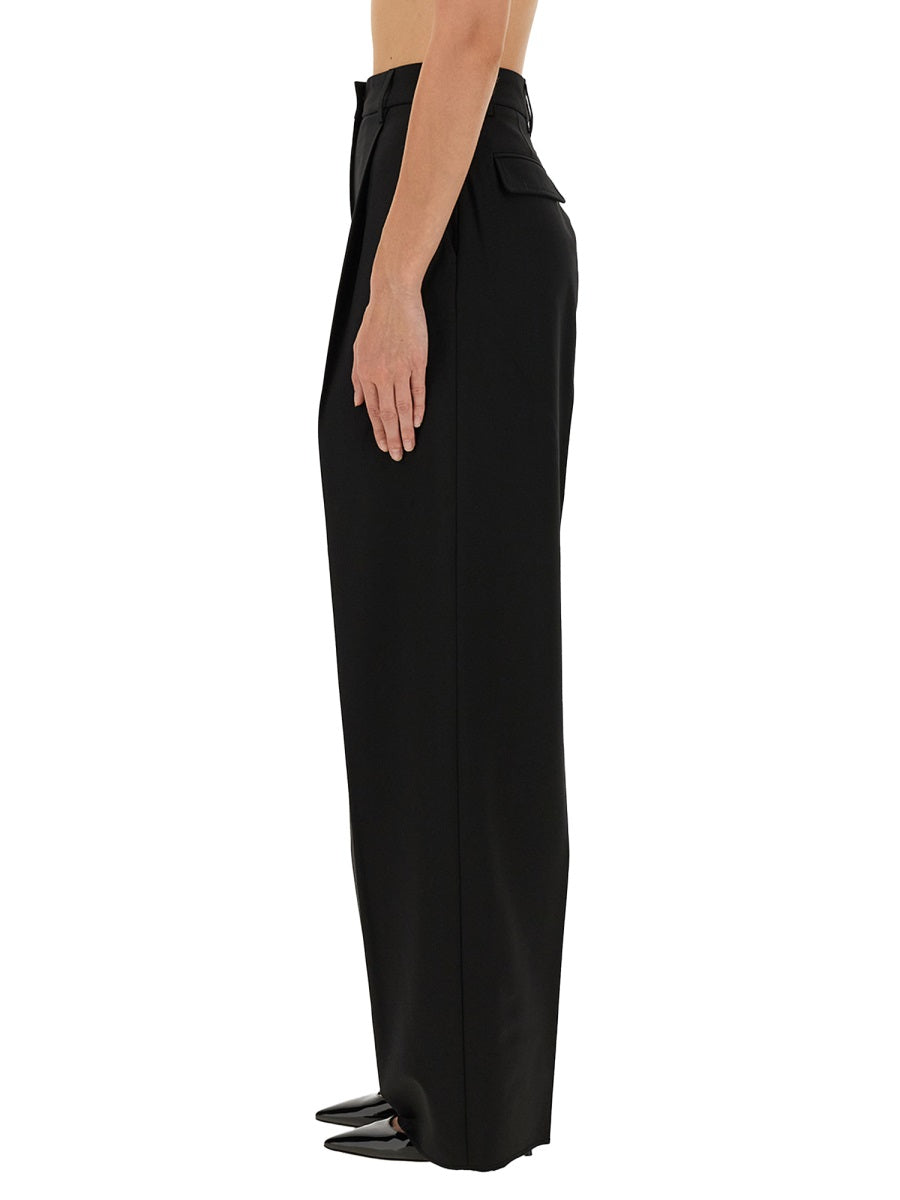 Axel Pants Black Polyester Trousers