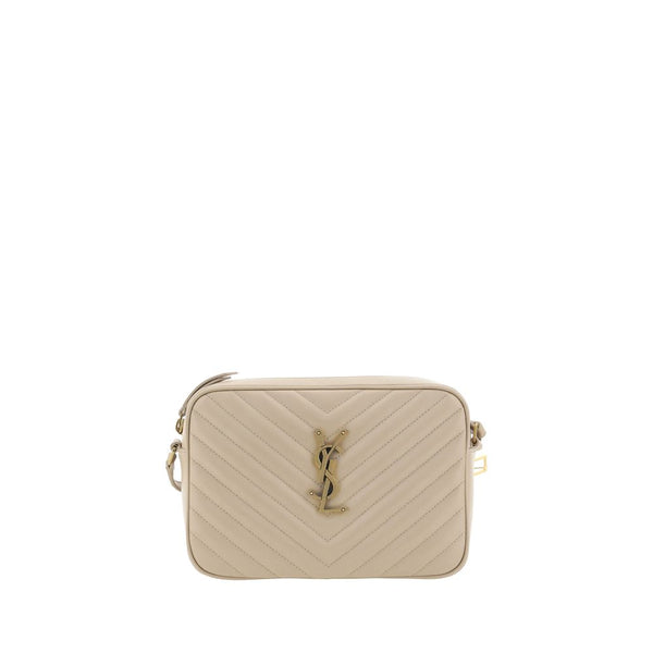 Saint Laurent 100% Calf Leather Bos Taurus shoulder bag in beige