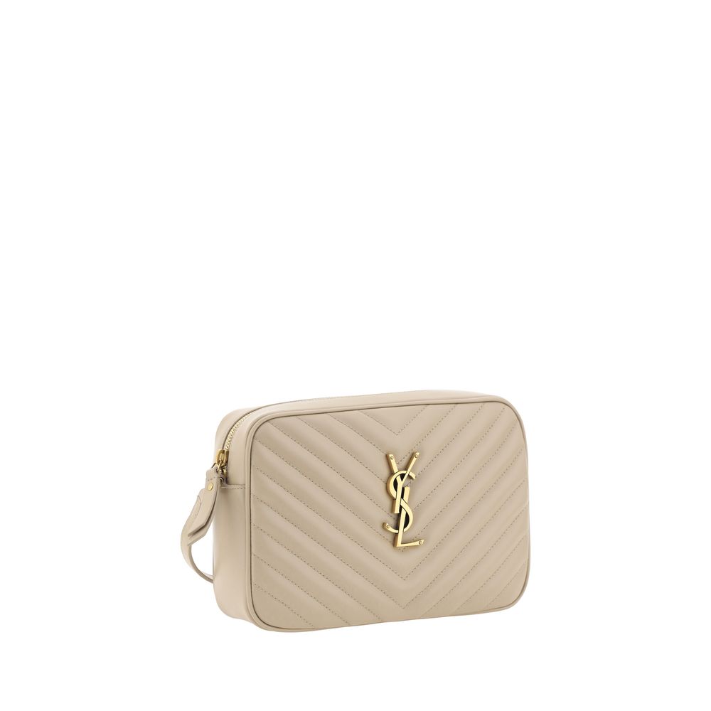 Saint Laurent 100% Calf Leather Bos Taurus shoulder bag in beige — view 2