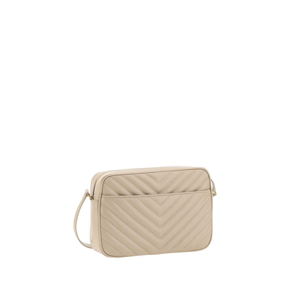 Saint Laurent 100% Calf Leather Bos Taurus shoulder bag in beige — view 3