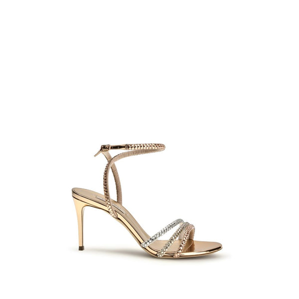 Casadei 100% Calf Leather Bos Taurus heels in gold