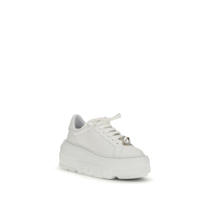Casadei 100% Calf Leather Bos Taurus sneaker in white — view 2