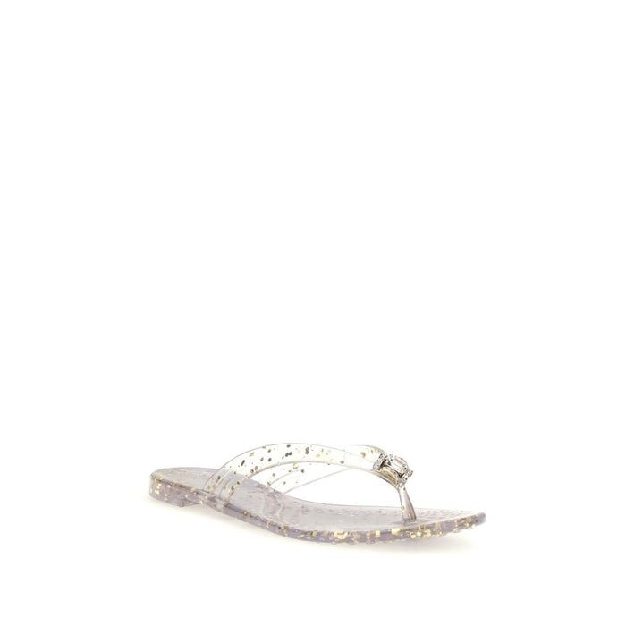 Casadei 100% Thermoplastic Polyurethane sandal in gold — view 2