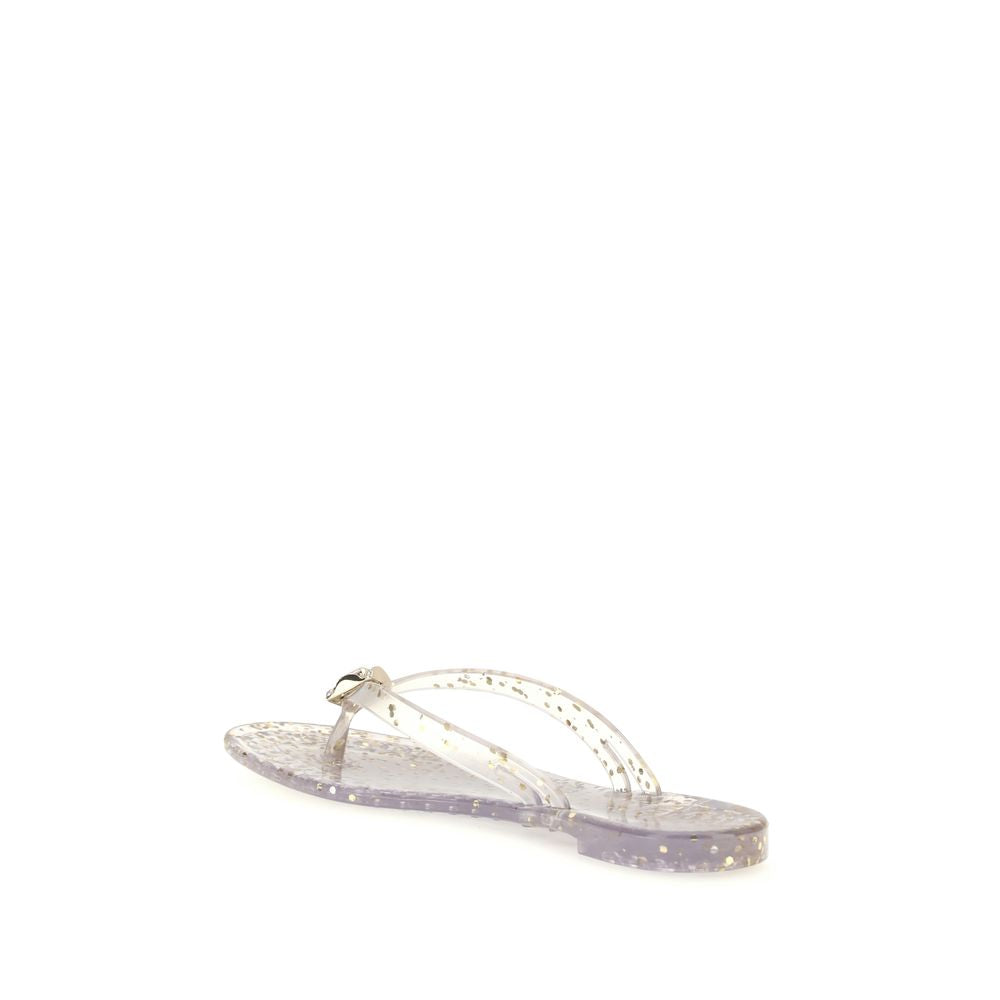 Casadei 100% Thermoplastic Polyurethane sandal in gold — view 3