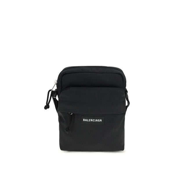 Balenciaga 90% Polyamide 10% Polyester shoulder bag in black
