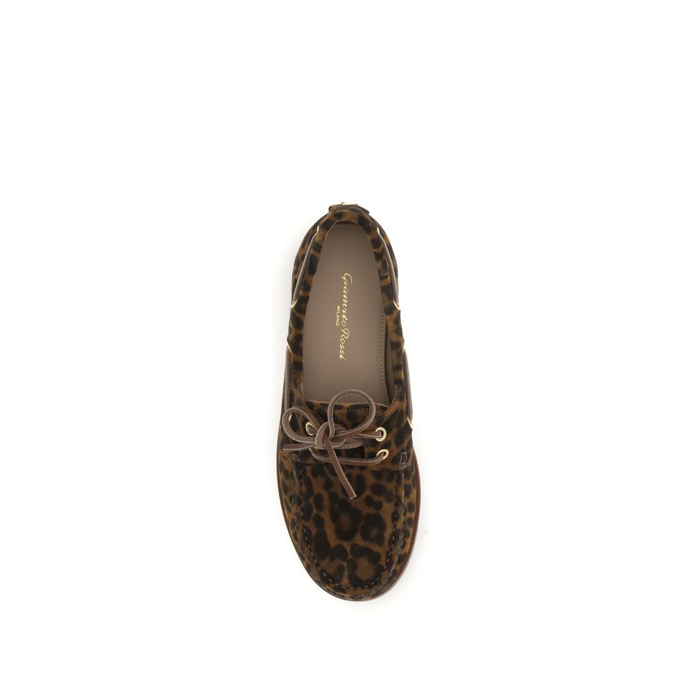Gianvito Rossi Upper: 100% Calf Leather Bos Taurus; Sole: 100% Rubber loafer in brown — view 4