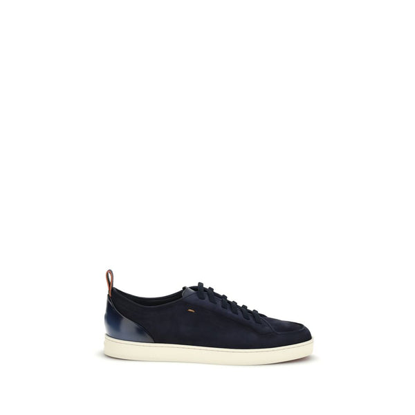 Santoni Upper 100% Calf Leather Bos Taurus sneaker in blue