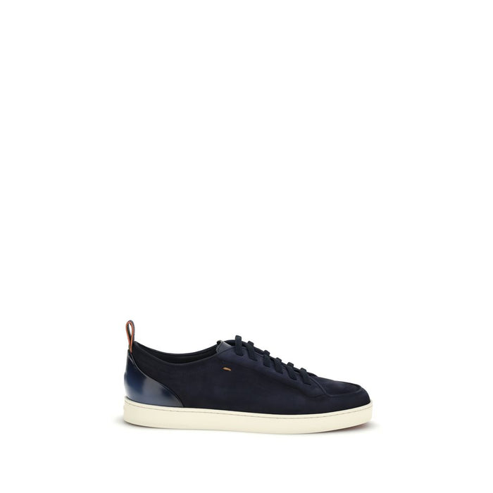 Santoni Upper 100% Calf Leather Bos Taurus sneaker in blue