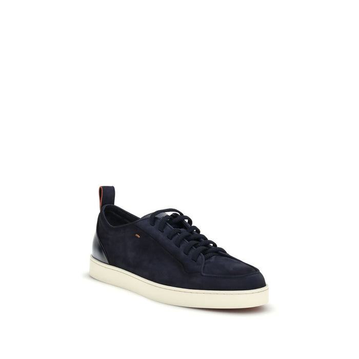 Santoni Upper 100% Calf Leather Bos Taurus sneaker in blue — view 2