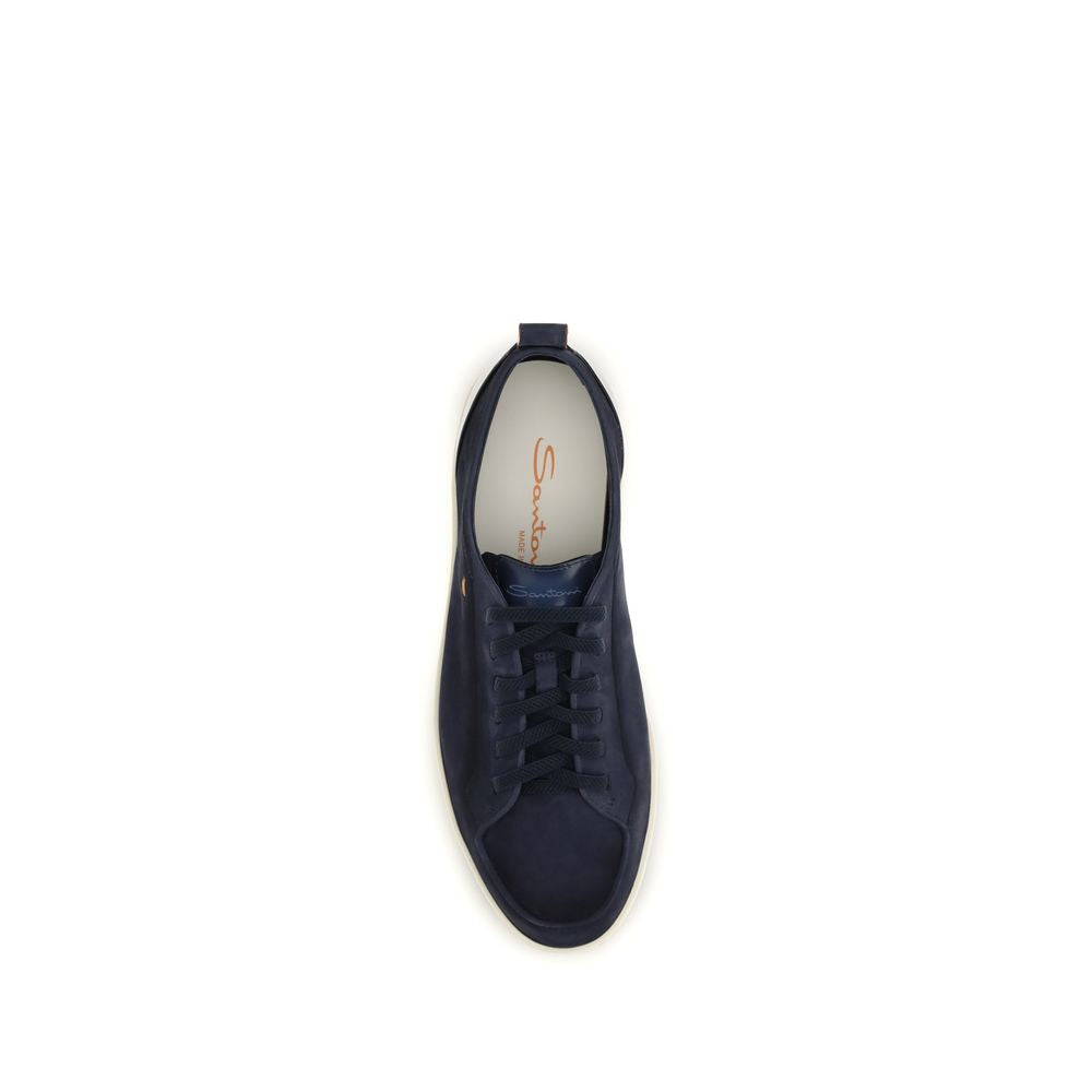 Santoni Upper 100% Calf Leather Bos Taurus sneaker in blue — view 4