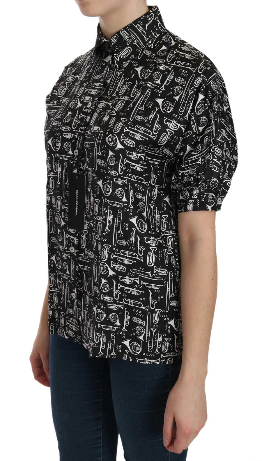 Dolce & Gabbana 100% Silk shirt in black
