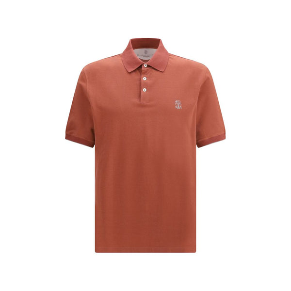 Brunello Cucinelli 100% Cotton polo in orange