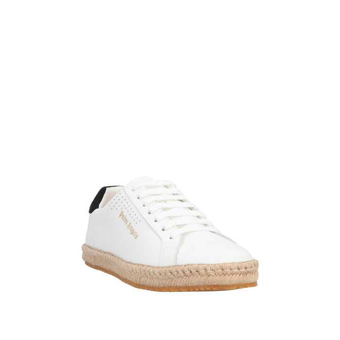 Leather Logo Sneakers White Calf