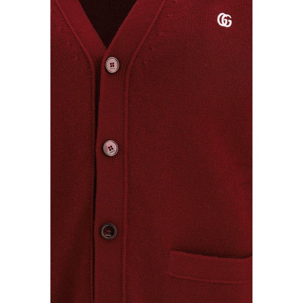 Gucci 70% Wool cardigan in red — view 3