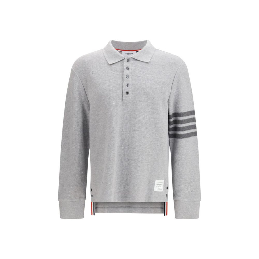 Thom Browne 100% Cotton polo shirt in gray