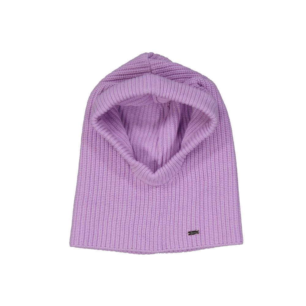 Herno HE-9036287901908 100% Wool beanie in purple — view 2