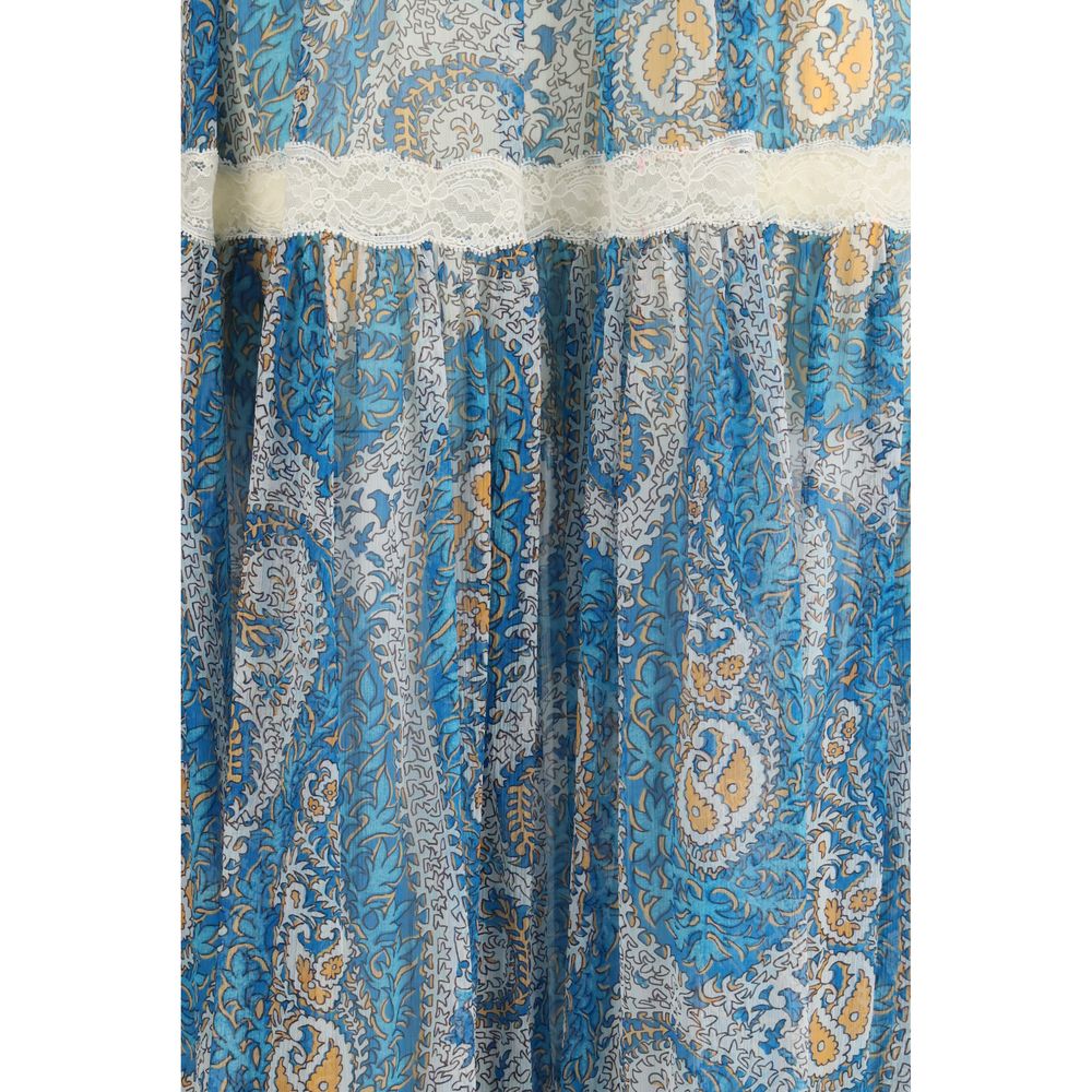 Etro 100% Silk skirt in blue — view 3