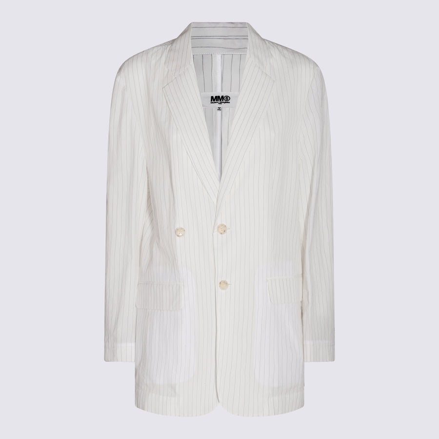 MM6 Maison Margiela 100% Cotton blazer in white
