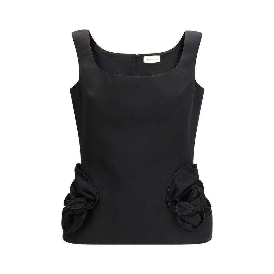 Magda Butrym 51% Cotton 49% Silk tank top in black