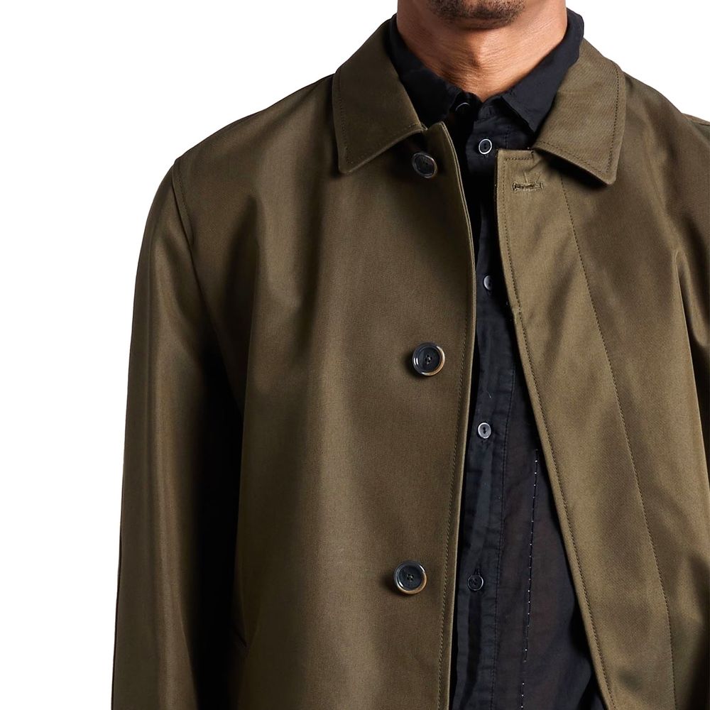Herno 83% Cotton 17% Polyamide coat in brown — view 4