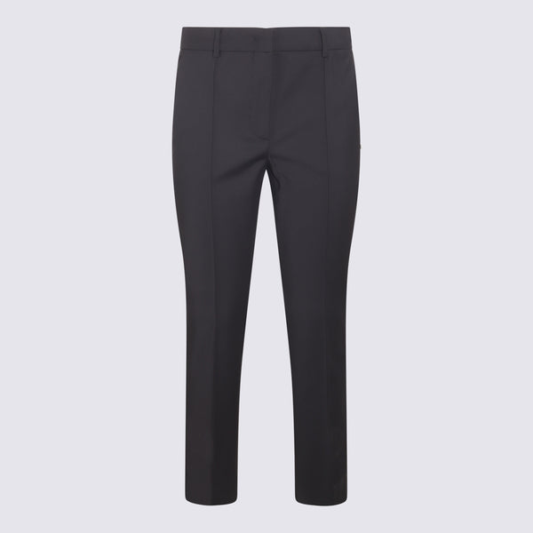 Sportmax 48% Cotton trousers in black