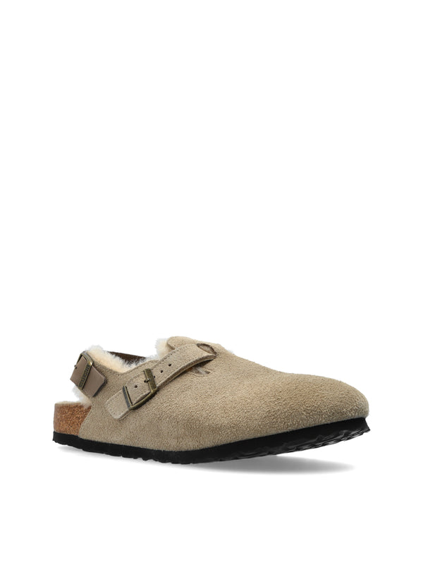 Birkenstock Suede clog in beige
