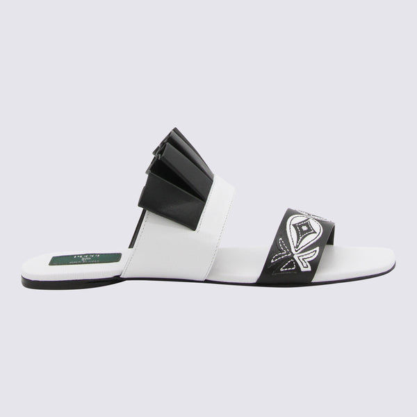 Emilio Pucci Leather upper sandal in white