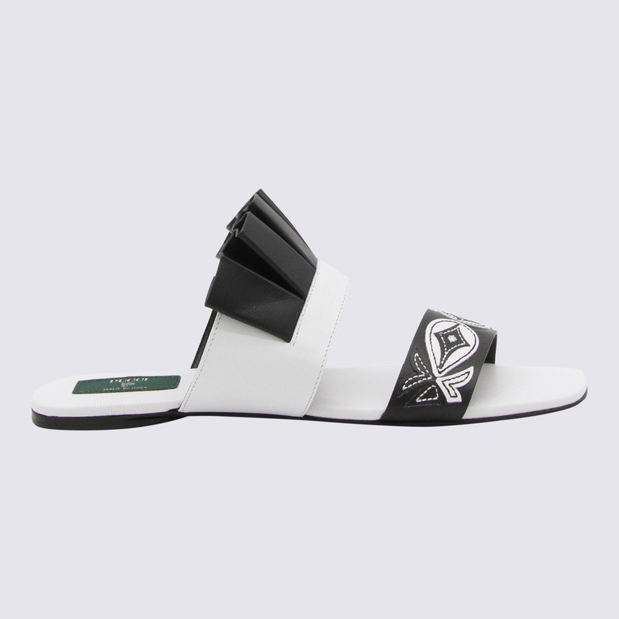 Emilio Pucci Leather upper sandal in white