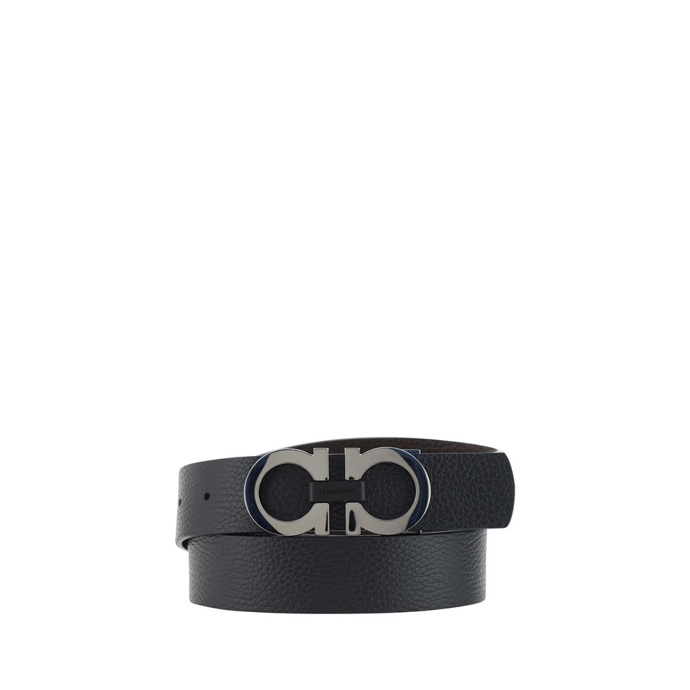 Ferragamo 100% Calf Leather Bos Taurus belt in black