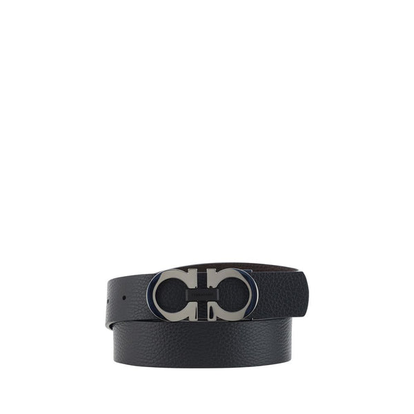 Ferragamo 100% Calf Leather Bos Taurus belt in black
