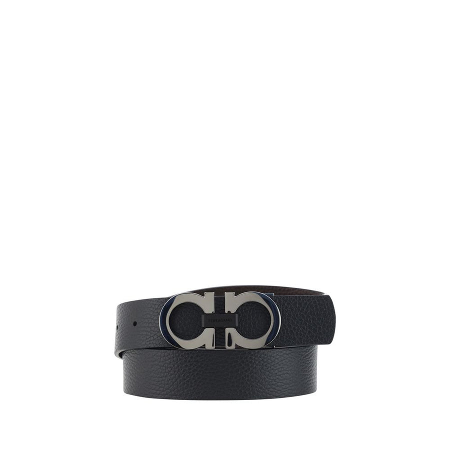 Ferragamo 100% Calf Leather Bos Taurus belt in black
