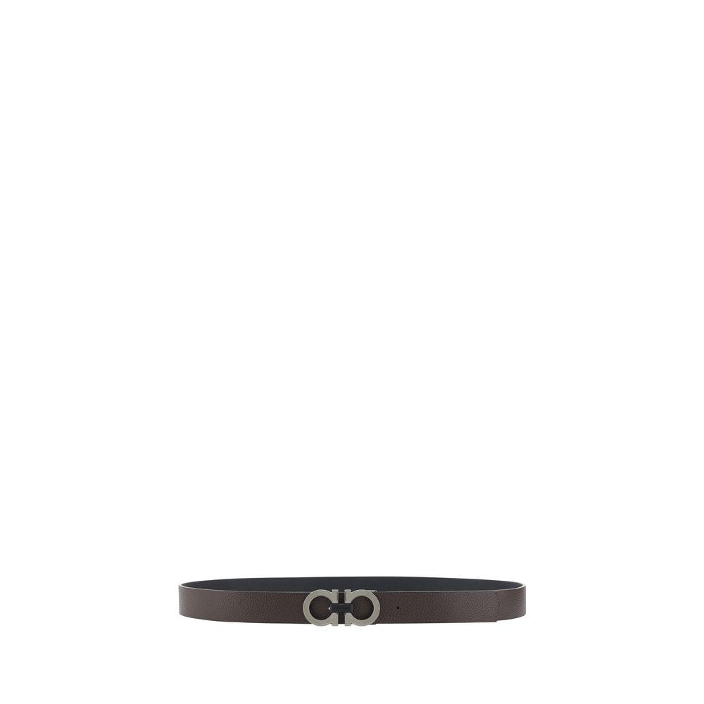 Ferragamo 100% Calf Leather Bos Taurus belt in black — view 2