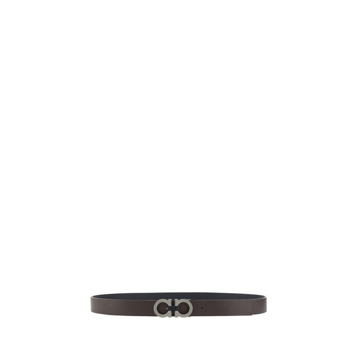 Ferragamo 100% Calf Leather Bos Taurus belt in black — view 2