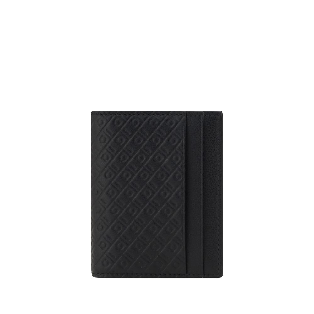 Ferragamo 100% Calf Leather Bos Taurus wallet in black