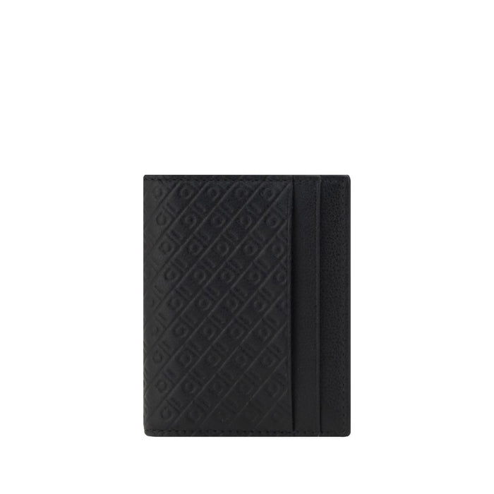 Ferragamo 100% Calf Leather Bos Taurus wallet in black