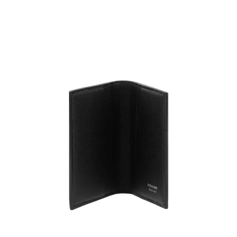 Ferragamo 100% Calf Leather Bos Taurus wallet in black — view 3