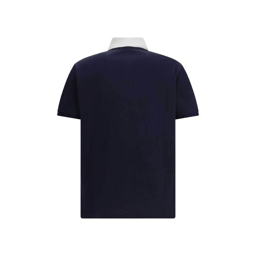 Gucci 97% Cotton polo shirt in navy — view 2