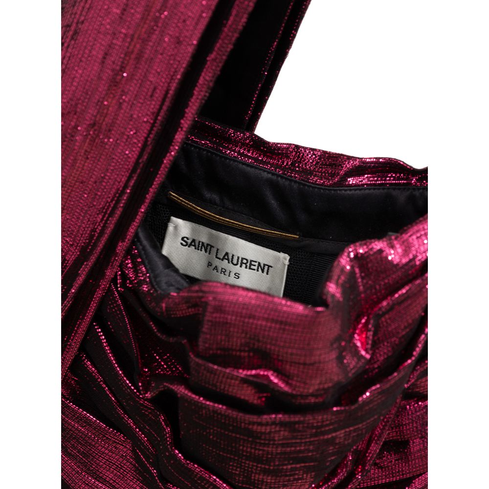 Saint Laurent 87% viscose dress in pink — view 5