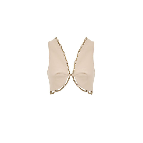 Cult Gaia 100% Cotton vest in beige