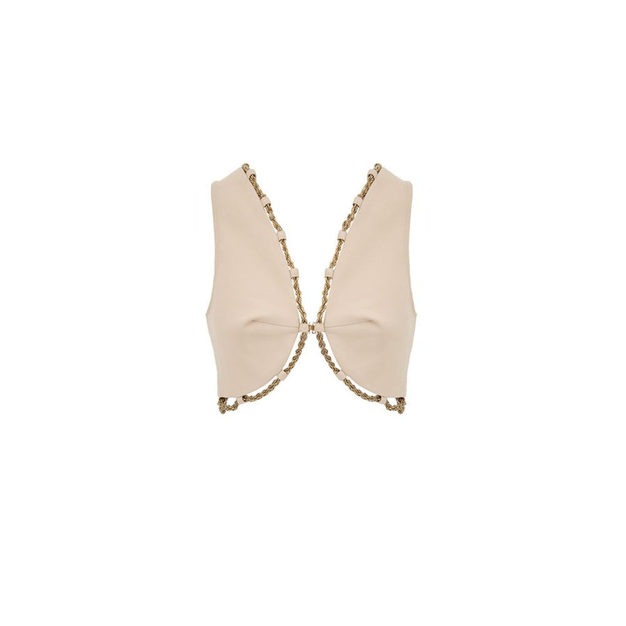 Cult Gaia 100% Cotton vest in beige