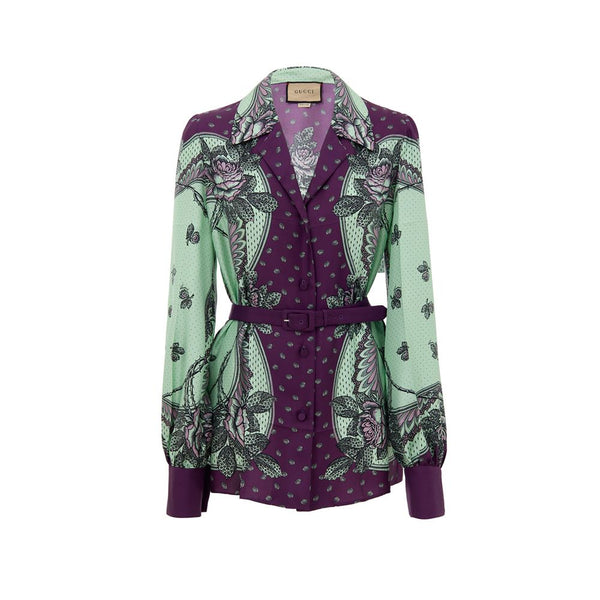 Gucci 100% Silk blouse in green