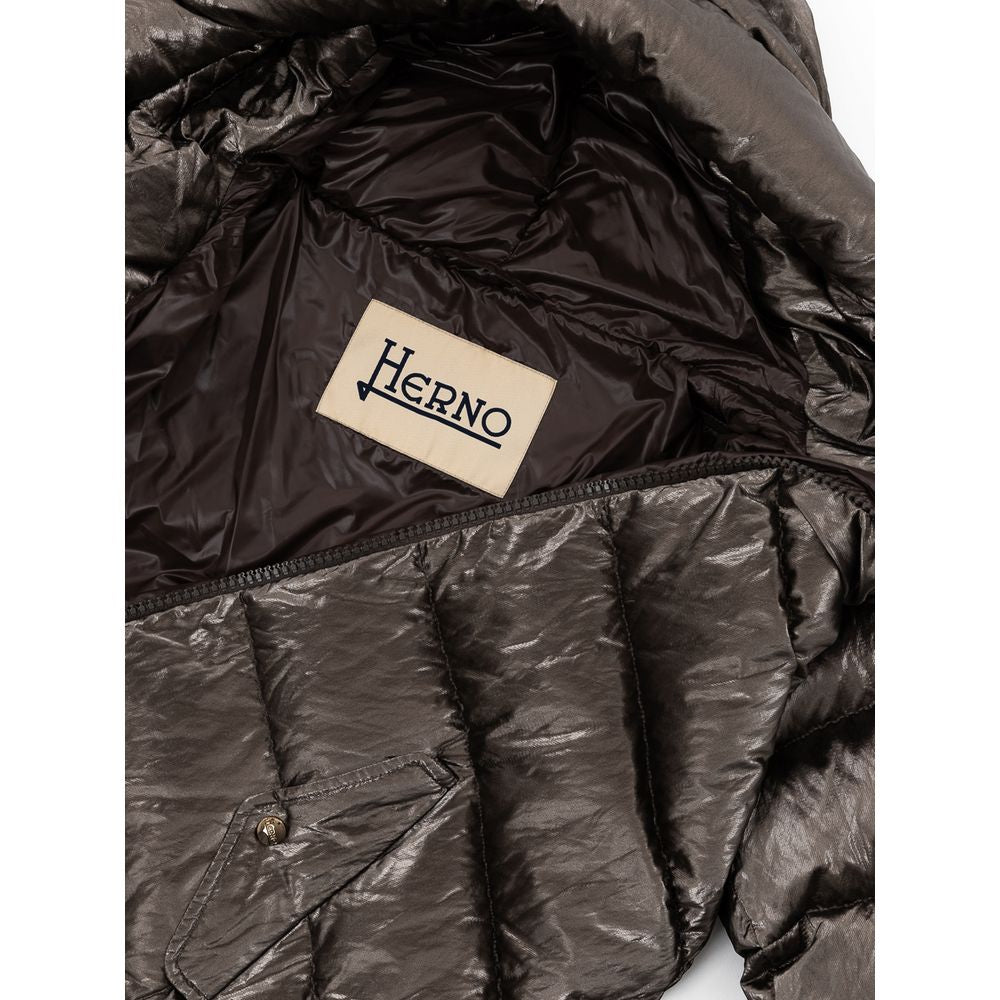 Herno 75% Viscose down jacket in silver — view 5