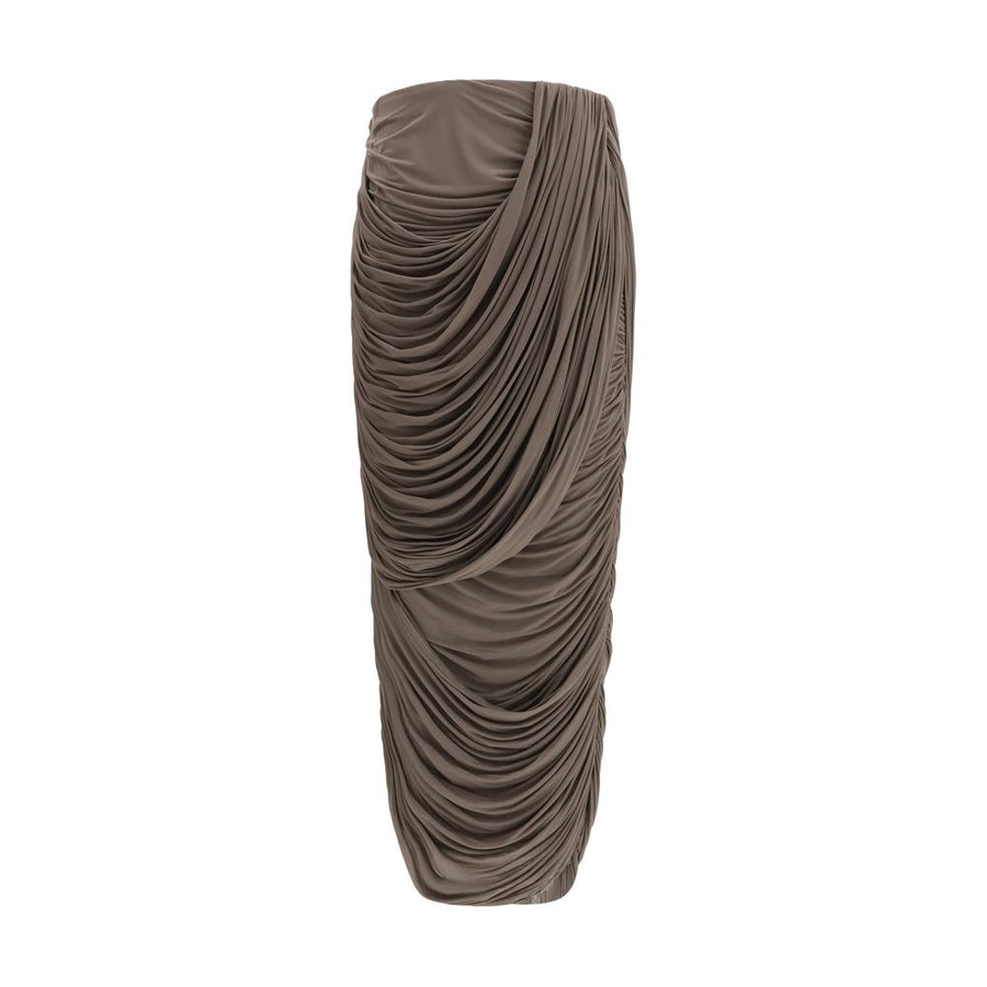 Magda Butrym 92% Cupro 8% Elastane midi skirt in brown