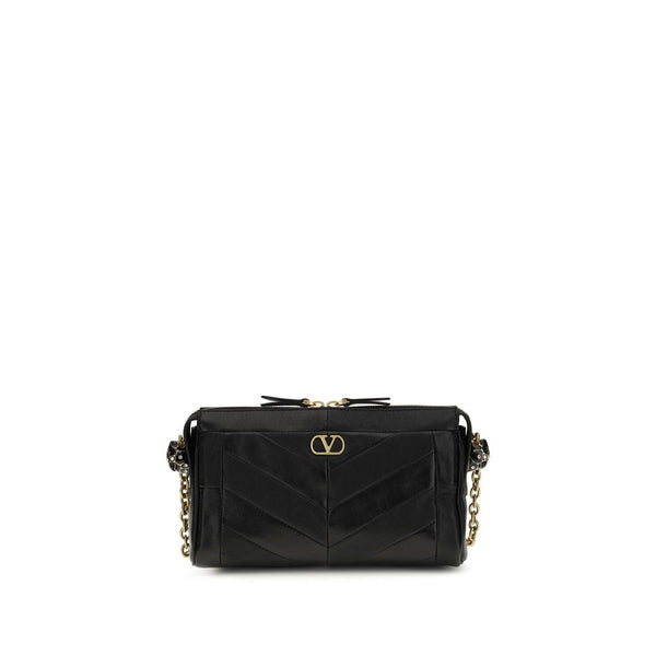 Valentino Garavani 100% Calf Leather Bos Taurus shoulder bag in black