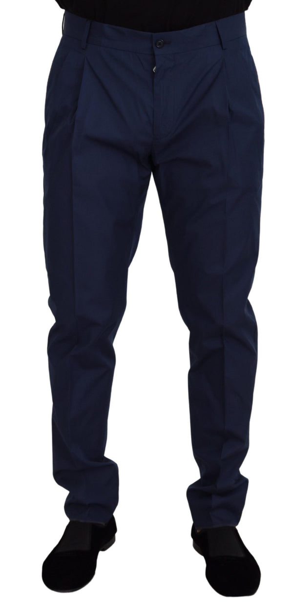 Dolce & Gabbana 81% Cotton trousers in navy