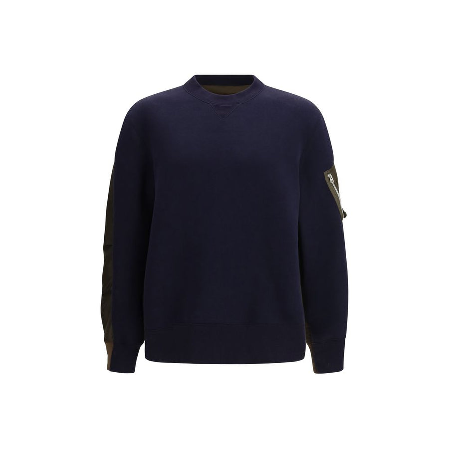 Sacai 50% Cotton 50% Nylon sweatshirt in navy