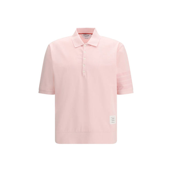 Thom Browne 100% Cotton polo shirt in pink